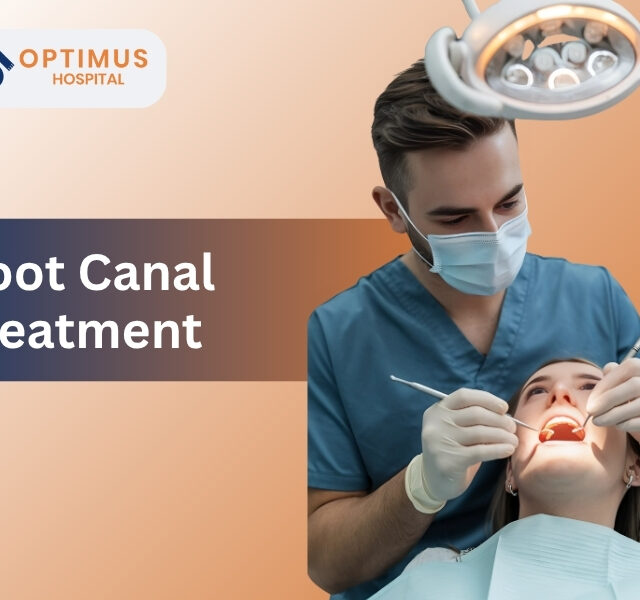 Dentist performing painless root canal treatment on a patient at Optimus Super Specialty Hospital in Gurgaon, Harya