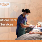 Advanced Critical Care Services at Optimus Super Specialty Hospital, Best Hospital in Gurugram, Haryana – Nurse caring for a patient in ICU room.